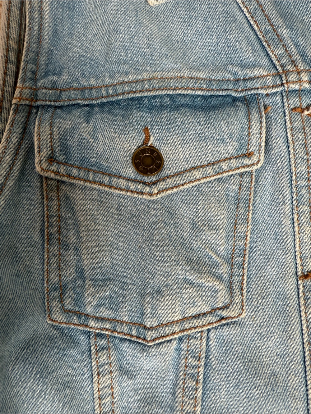 Y2K Sun Belt Denim Vest Small Light Wash Scottsdale Horse Embroidered Biker - Picture 7 of 10